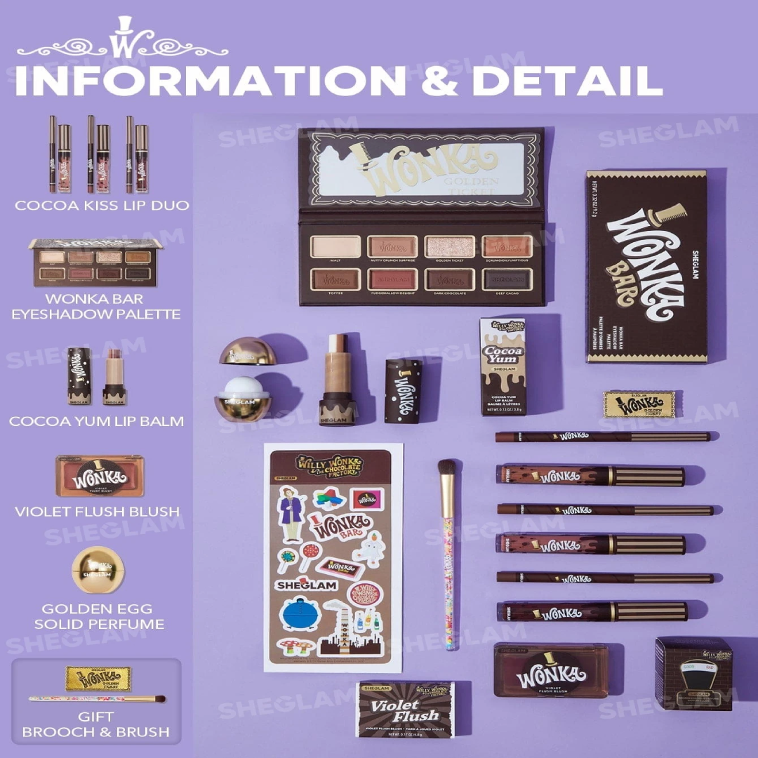 Willy Wonka × SHEGLAM Full Collection Set