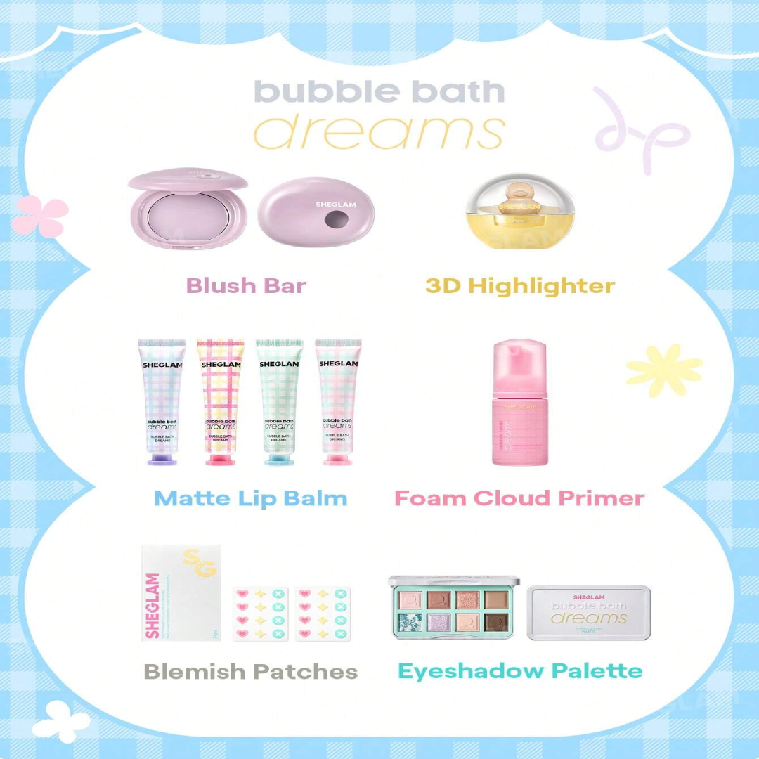 SHEGLAM Bubble Bath Dreams Full Collection Set