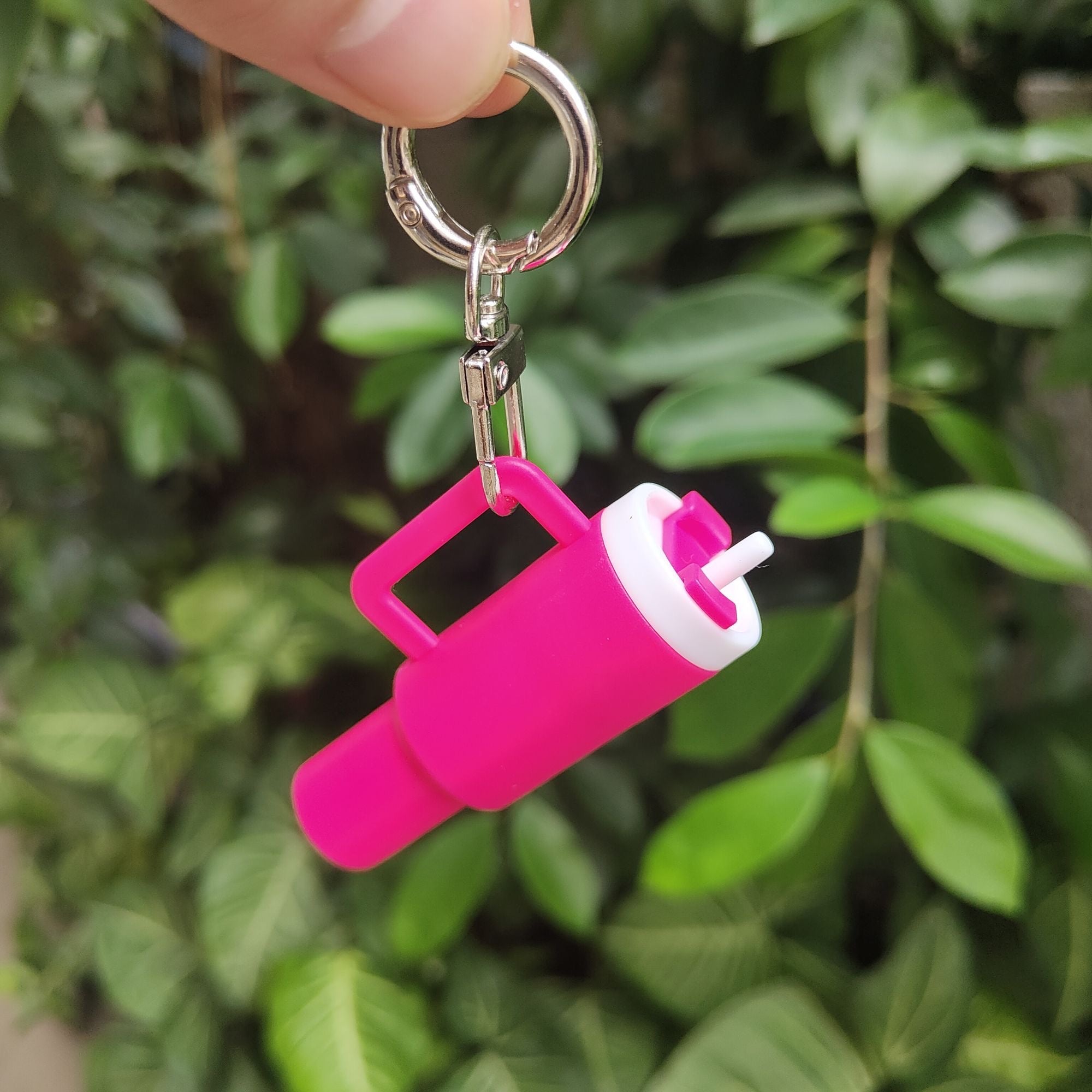 Ice cup cute small bottle keychain & lipstick holder.