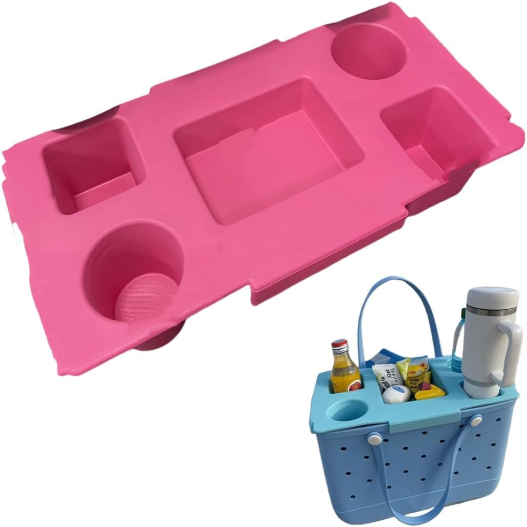 Silicone Tote Bag Organizer Insert with Multi-Compartment Design