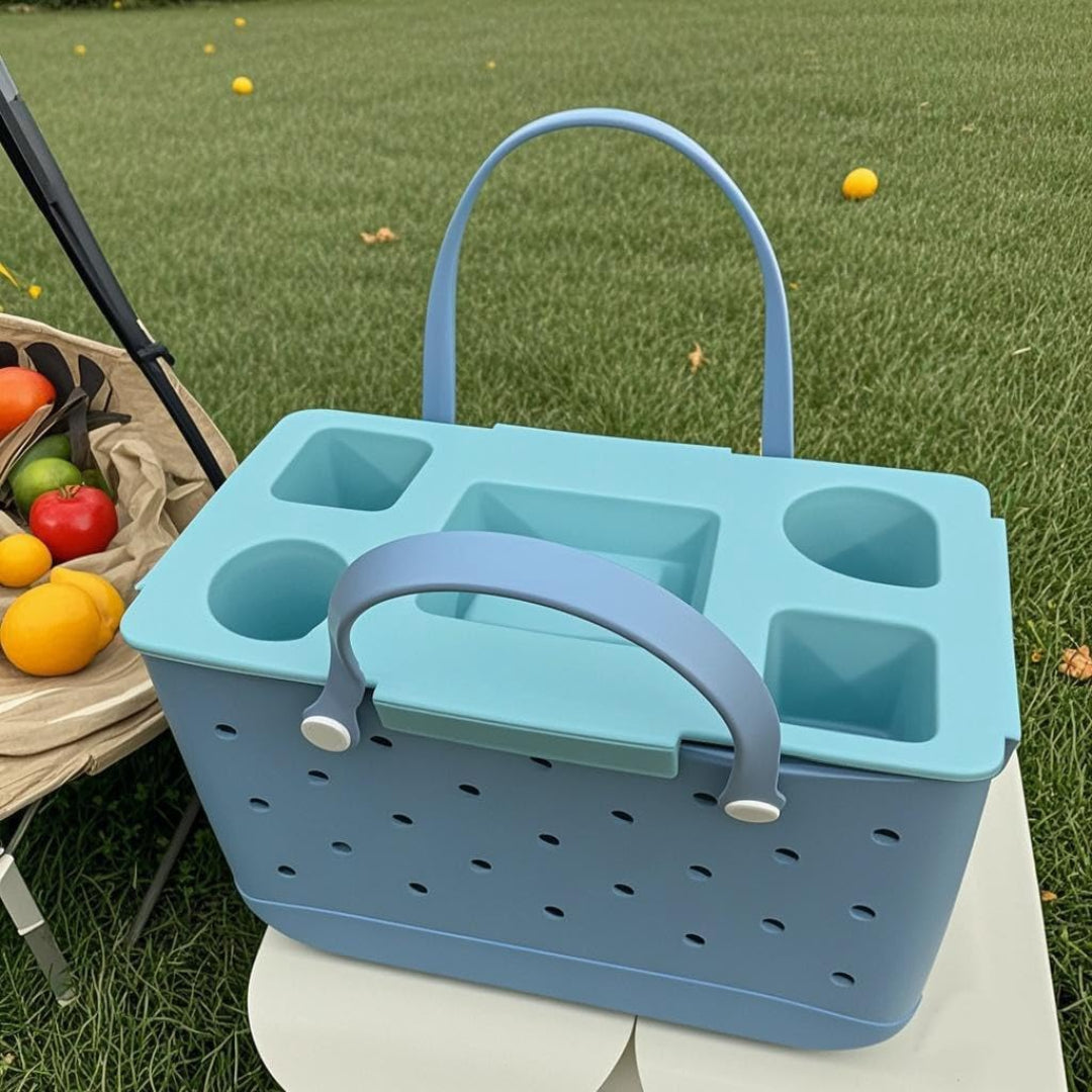 Silicone Tote Bag Organizer Insert with Multi-Compartment Design