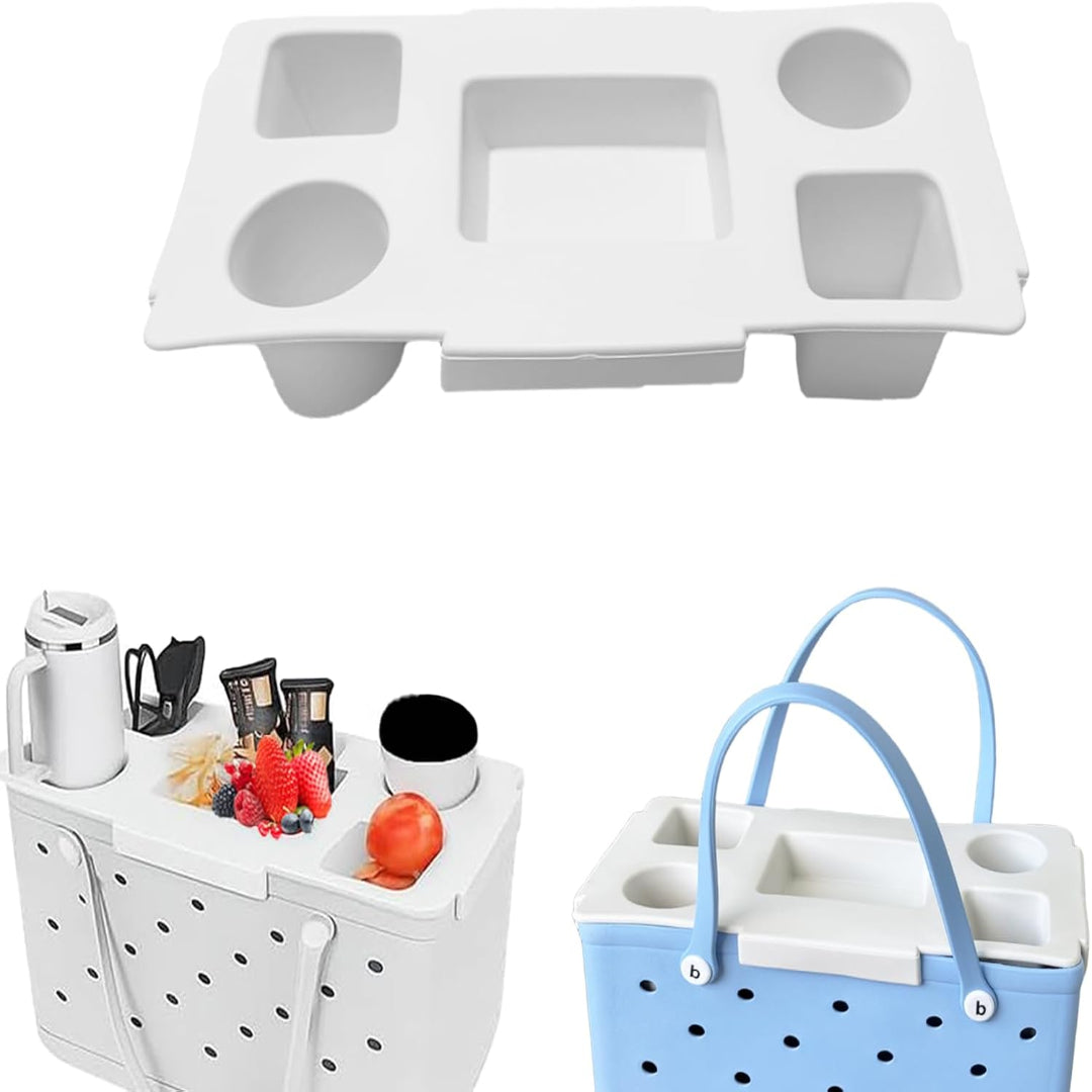 Silicone Tote Bag Organizer Insert with Multi-Compartment Design