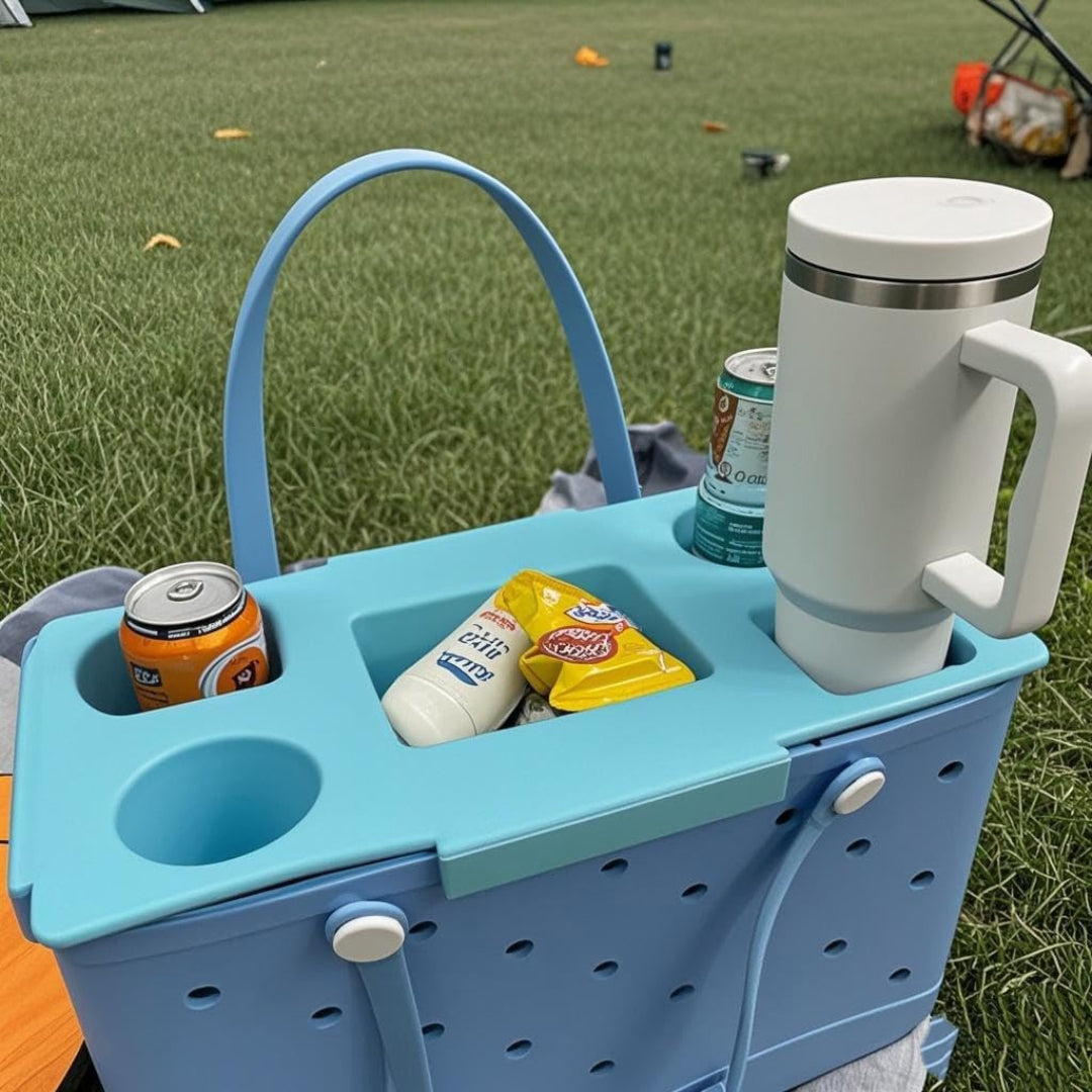 Silicone Tote Bag Organizer Insert with Multi-Compartment Design