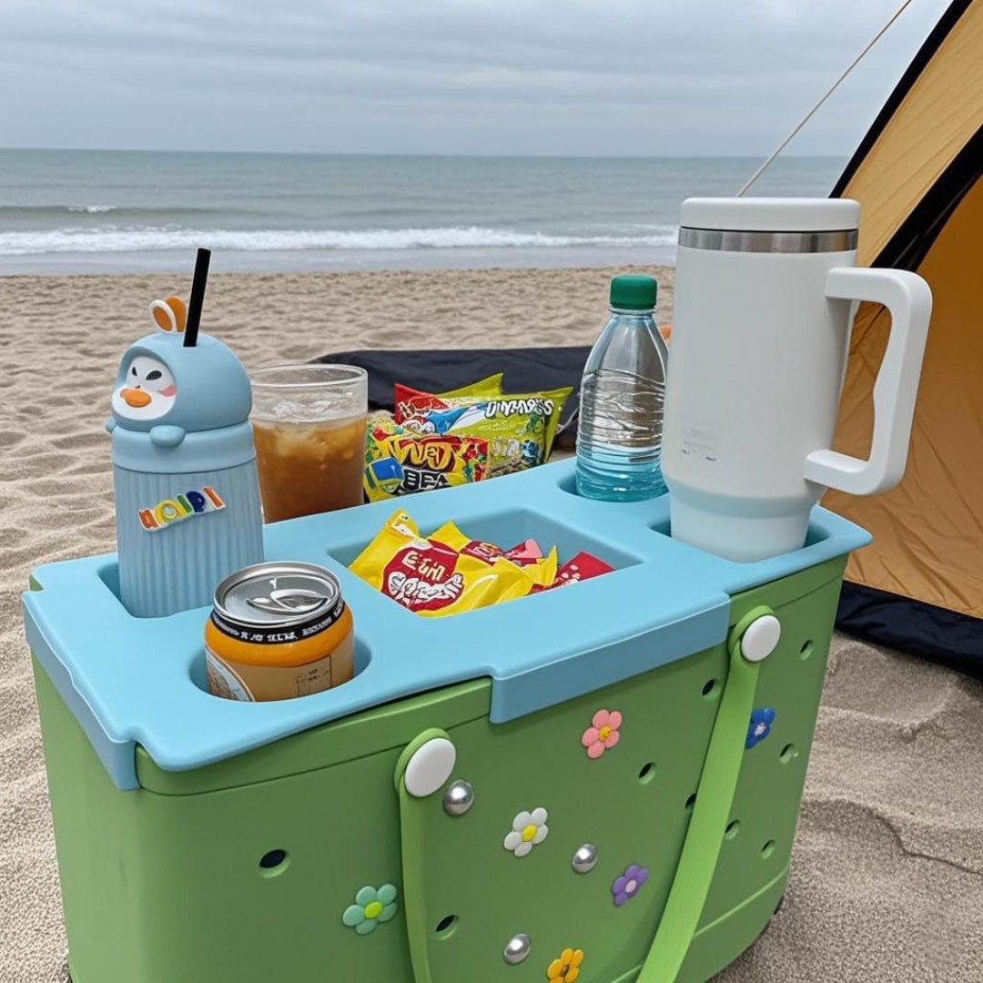 Silicone Tote Bag Organizer Insert with Multi-Compartment Design