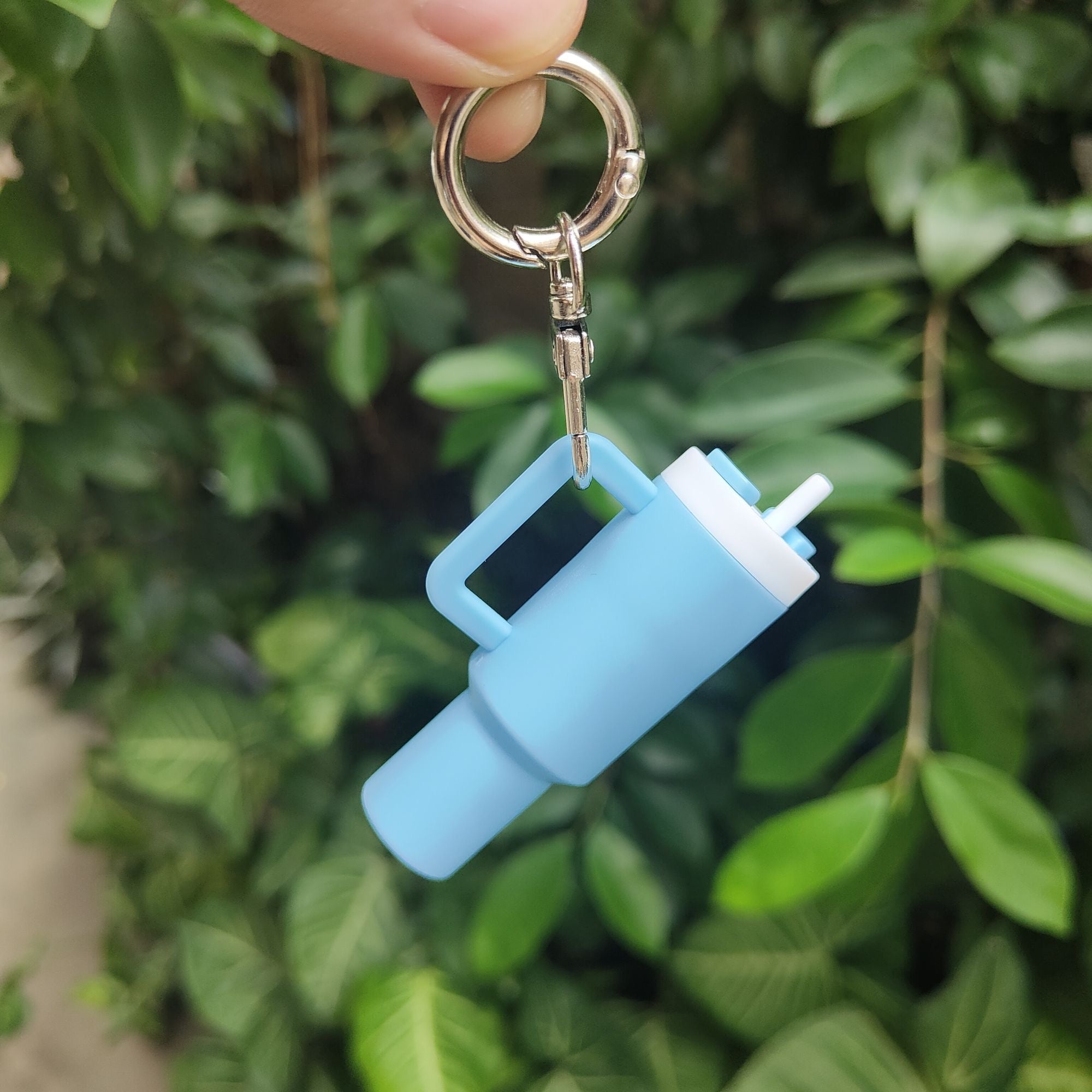Ice cup cute small bottle keychain & lipstick holder.