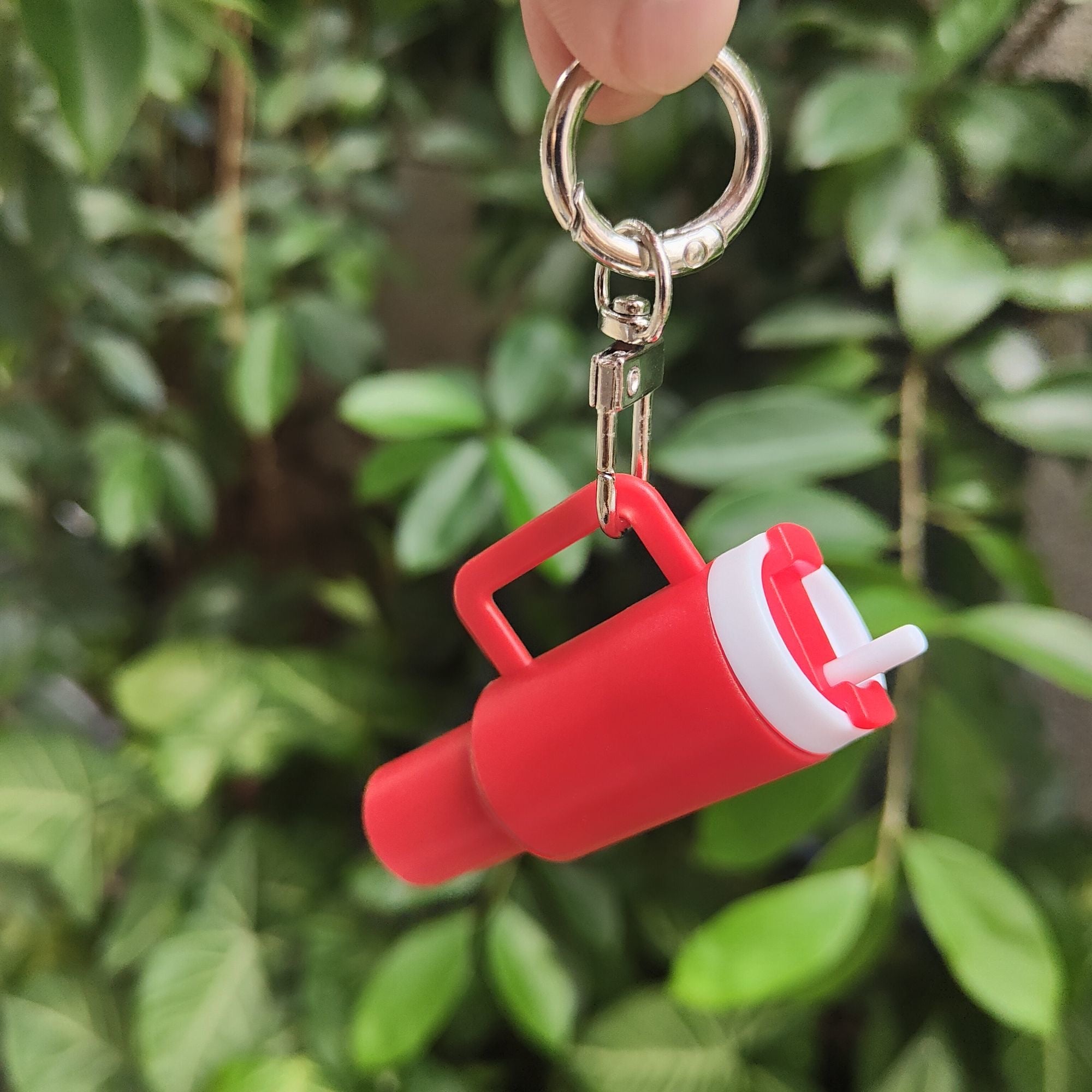Ice cup cute small bottle keychain & lipstick holder.