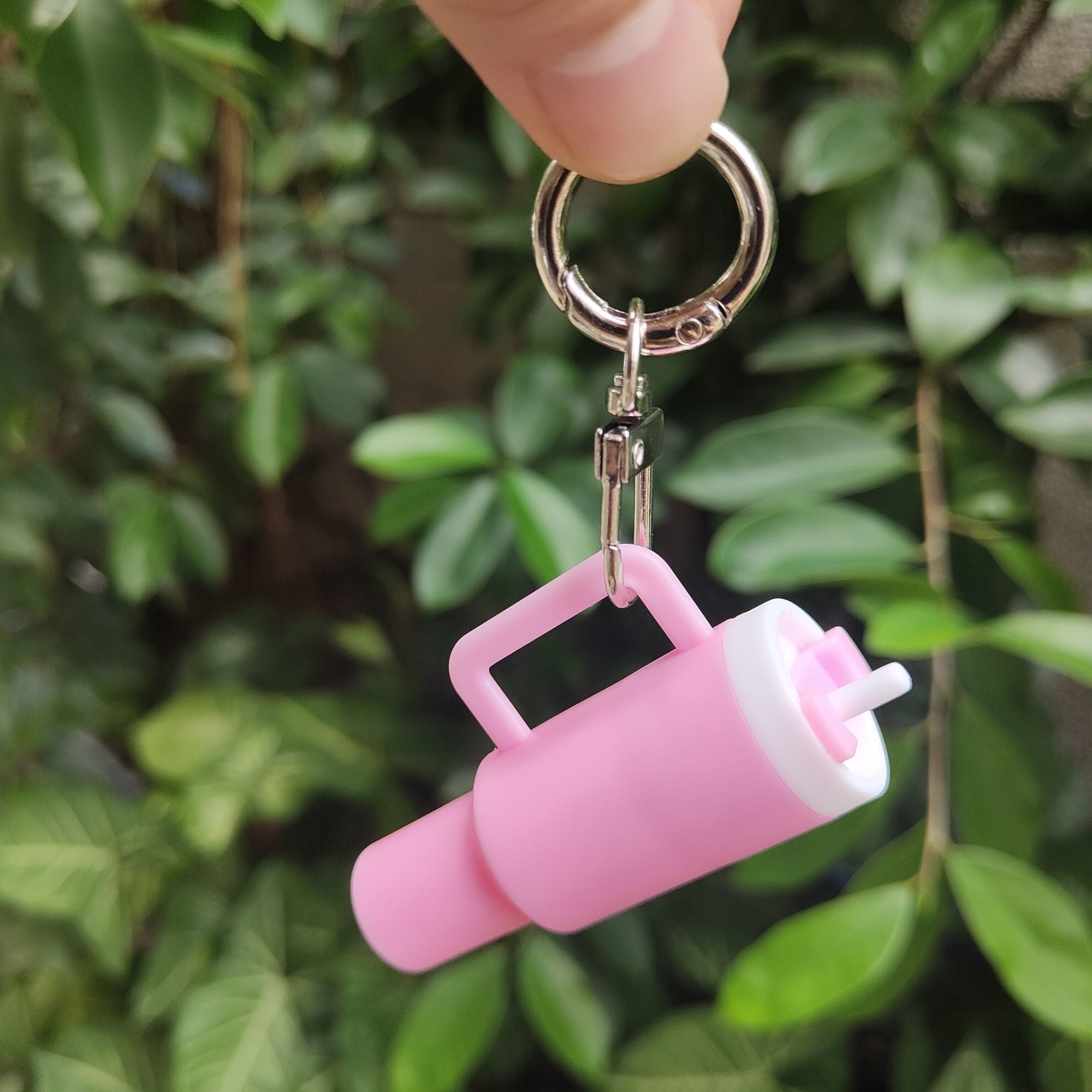 Ice cup cute small bottle keychain & lipstick holder.