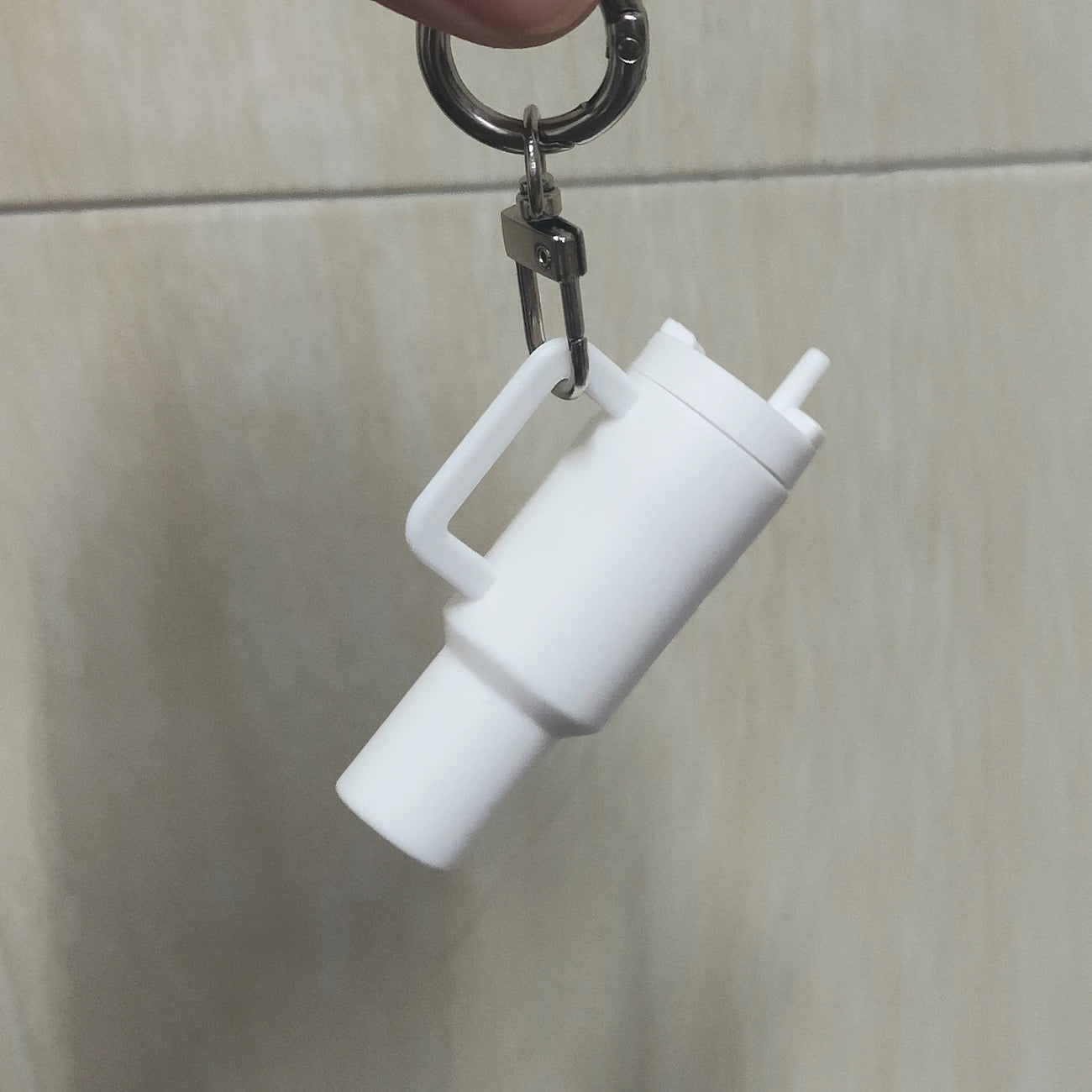 Ice cup cute small bottle keychain & lipstick holder.