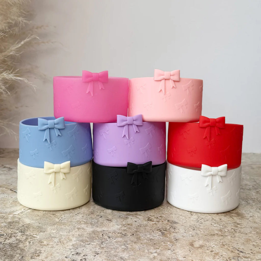 Silicone Tumbler Boot with Bow