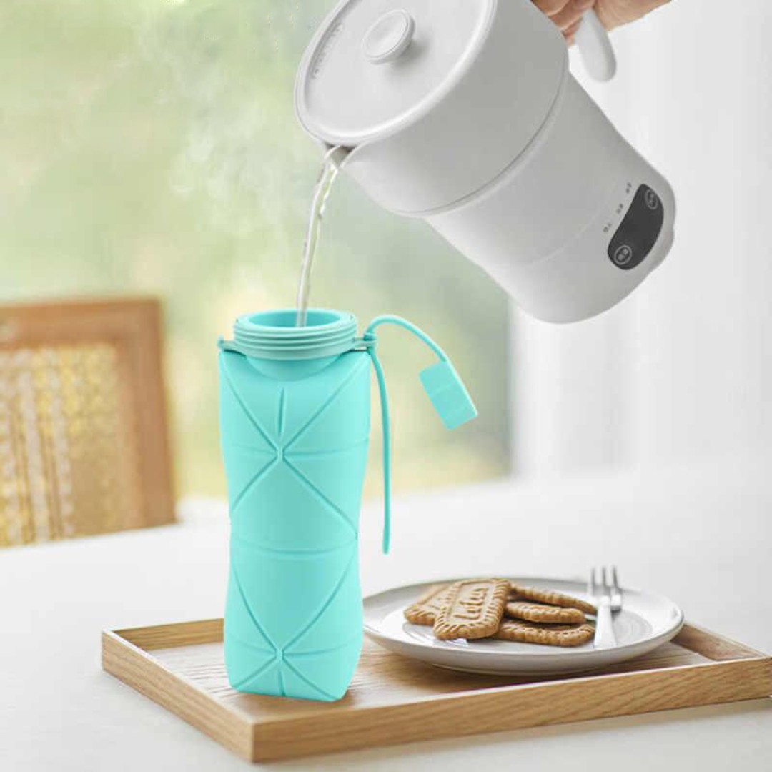 Silicone Folding Water Bottle – Collapsible & Portable