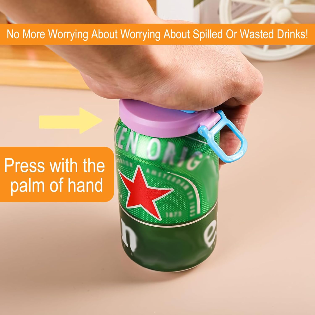 Reusable Can Lid with Straw