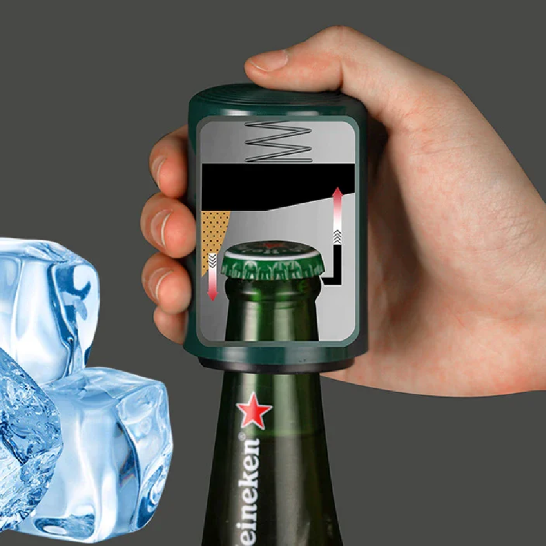 Automatic Pop-Up Can Lid Opener with Metallic Finish