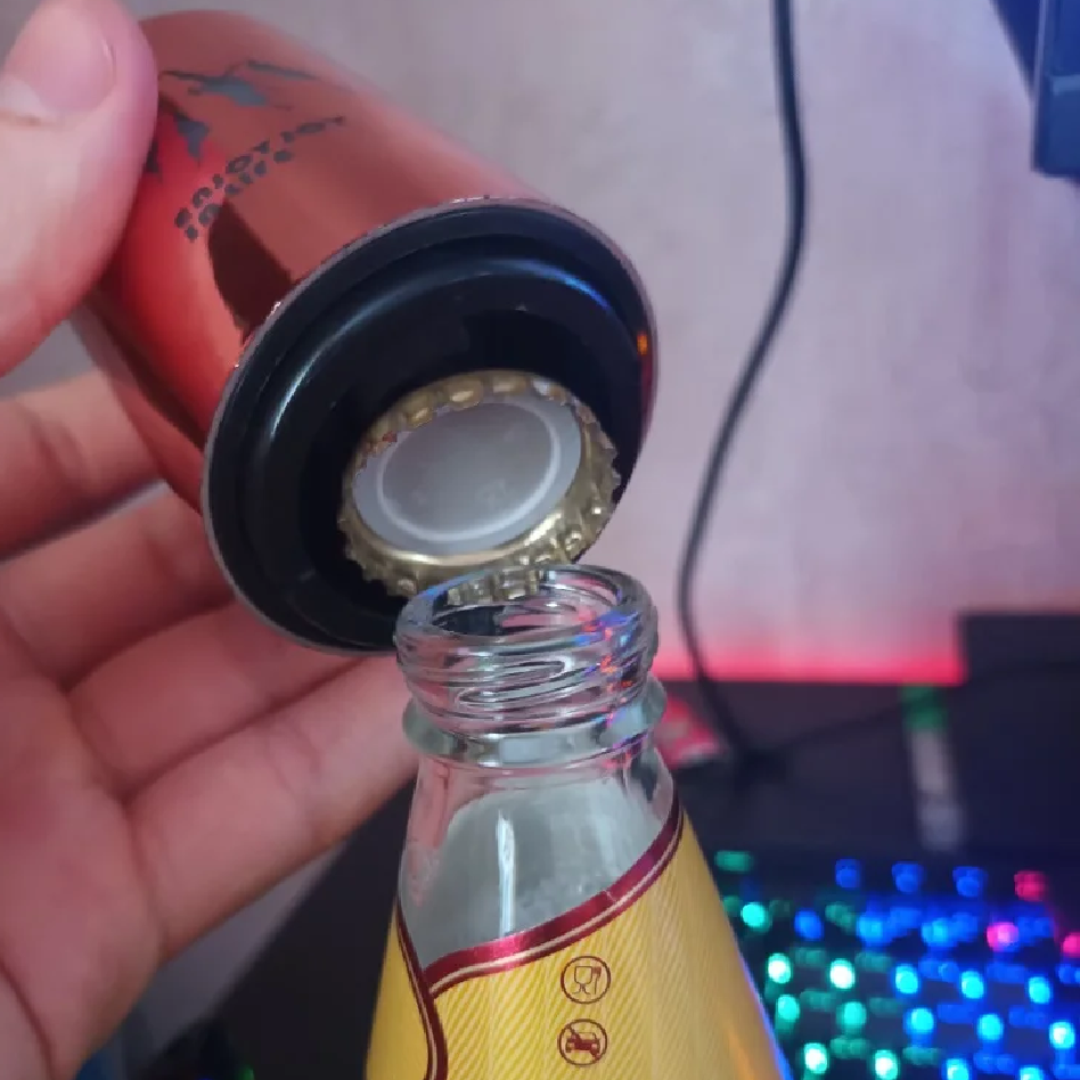 Automatic Pop-Up Can Lid Opener with Metallic Finish