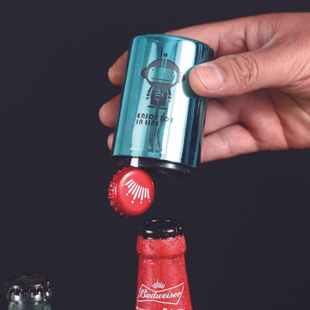 Automatic Pop-Up Can Lid Opener with Metallic Finish