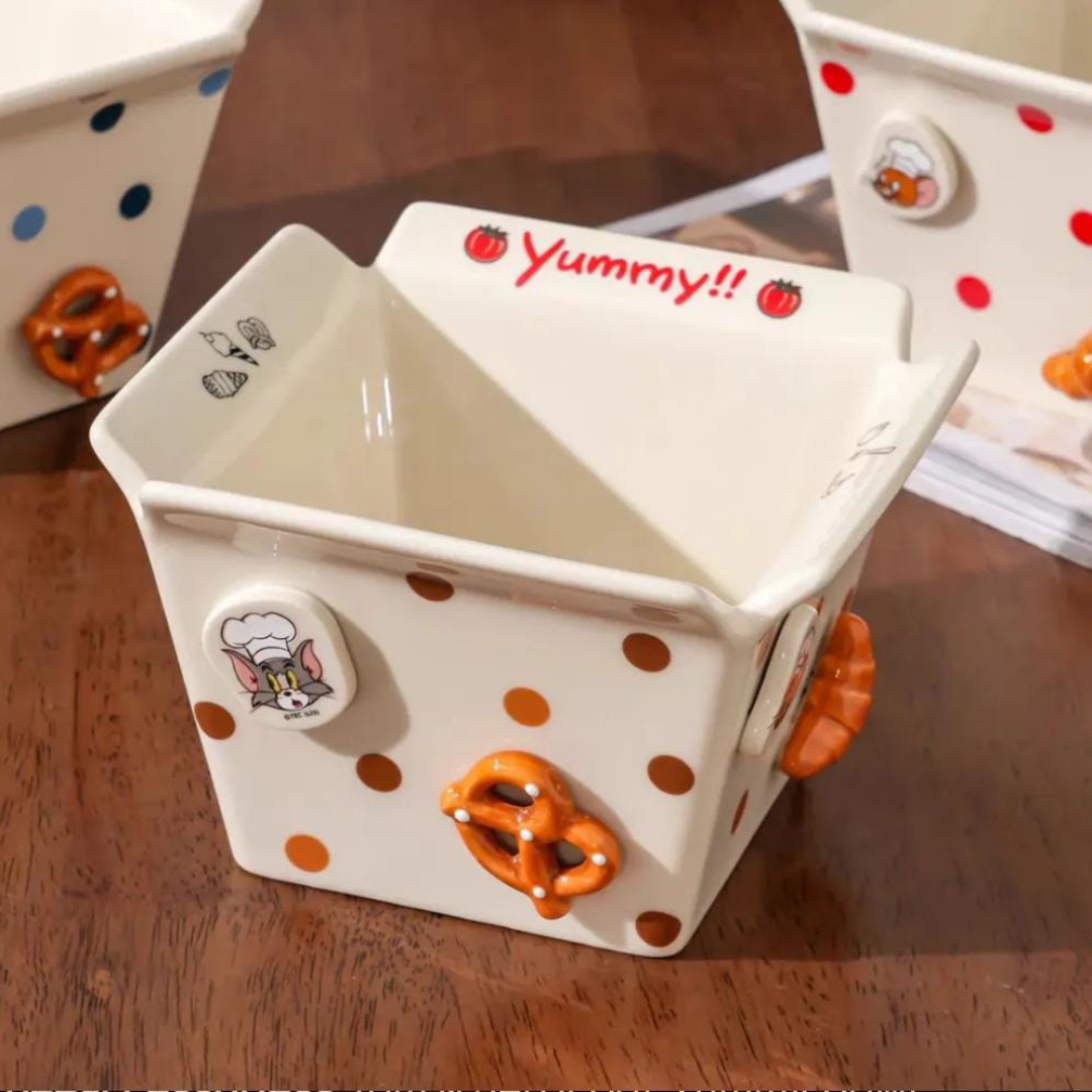 Tom & Jerry Polka Dot Ceramic Snack Bowl