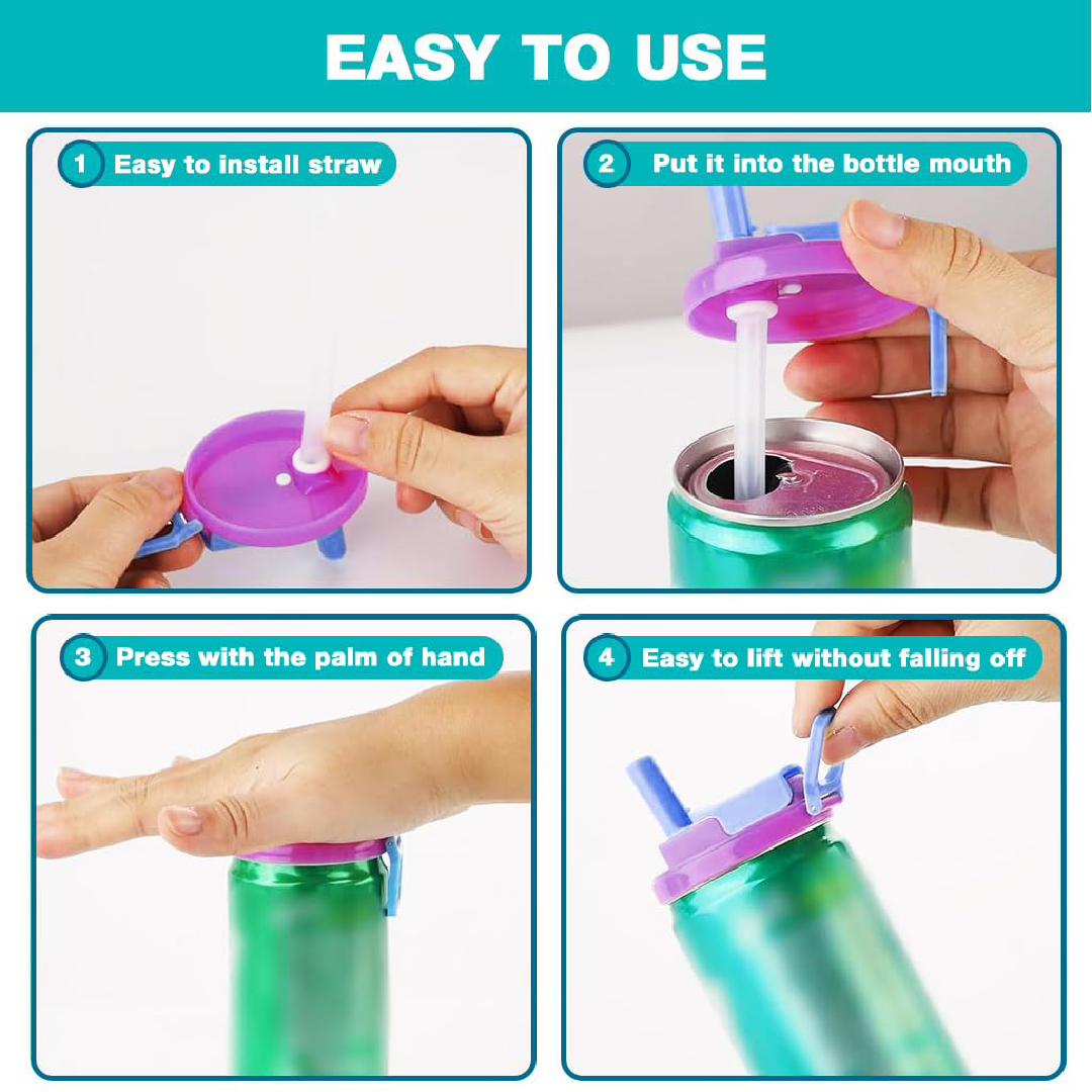 Reusable Can Lid with Straw