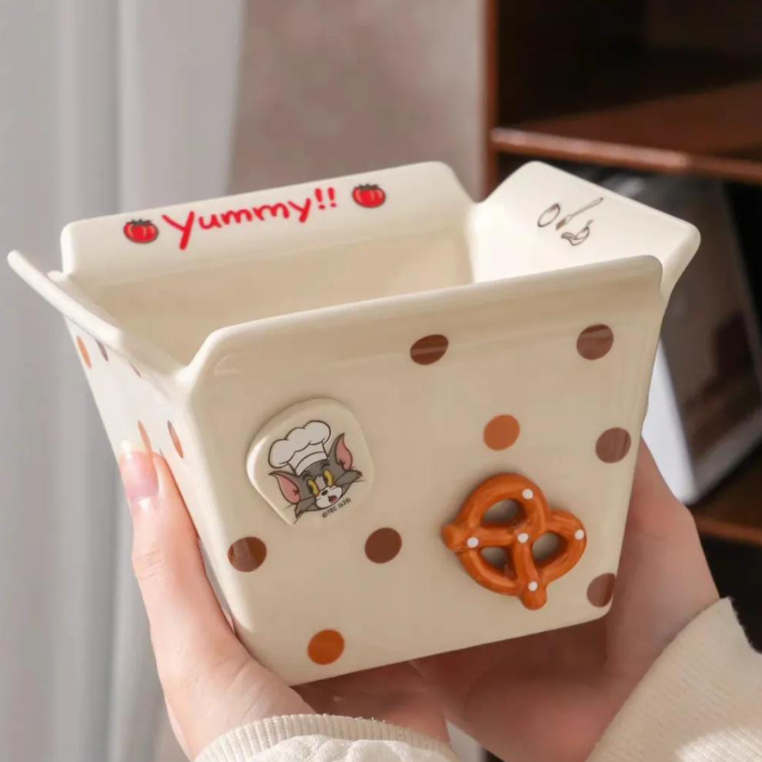 Tom & Jerry Polka Dot Ceramic Snack Bowl