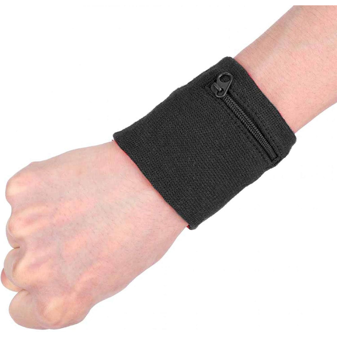 A wristband with a zipper