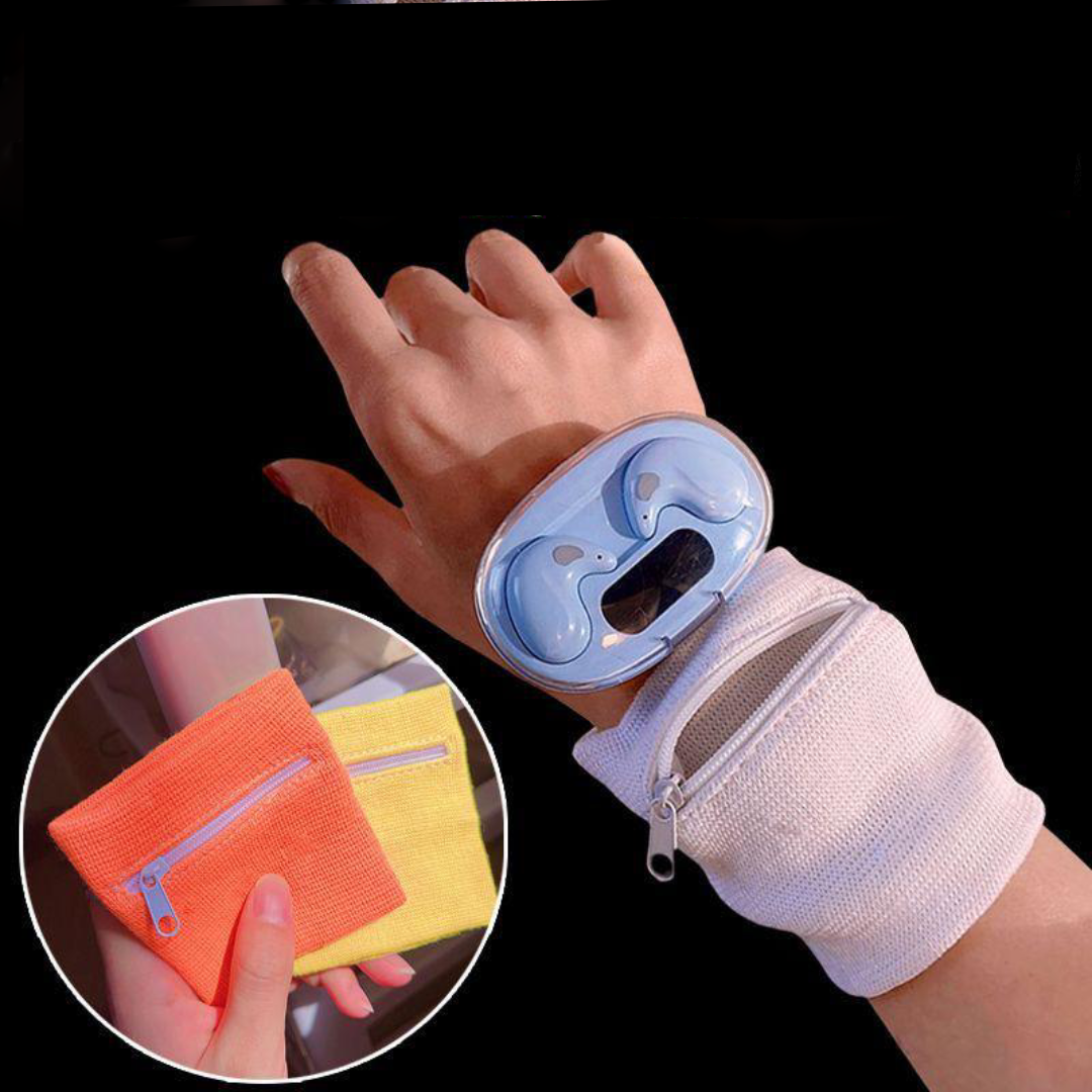 A wristband with a zipper