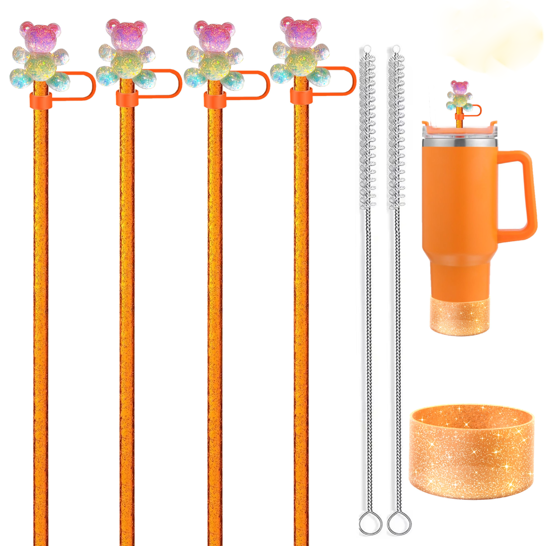Glitter tumbler straw
