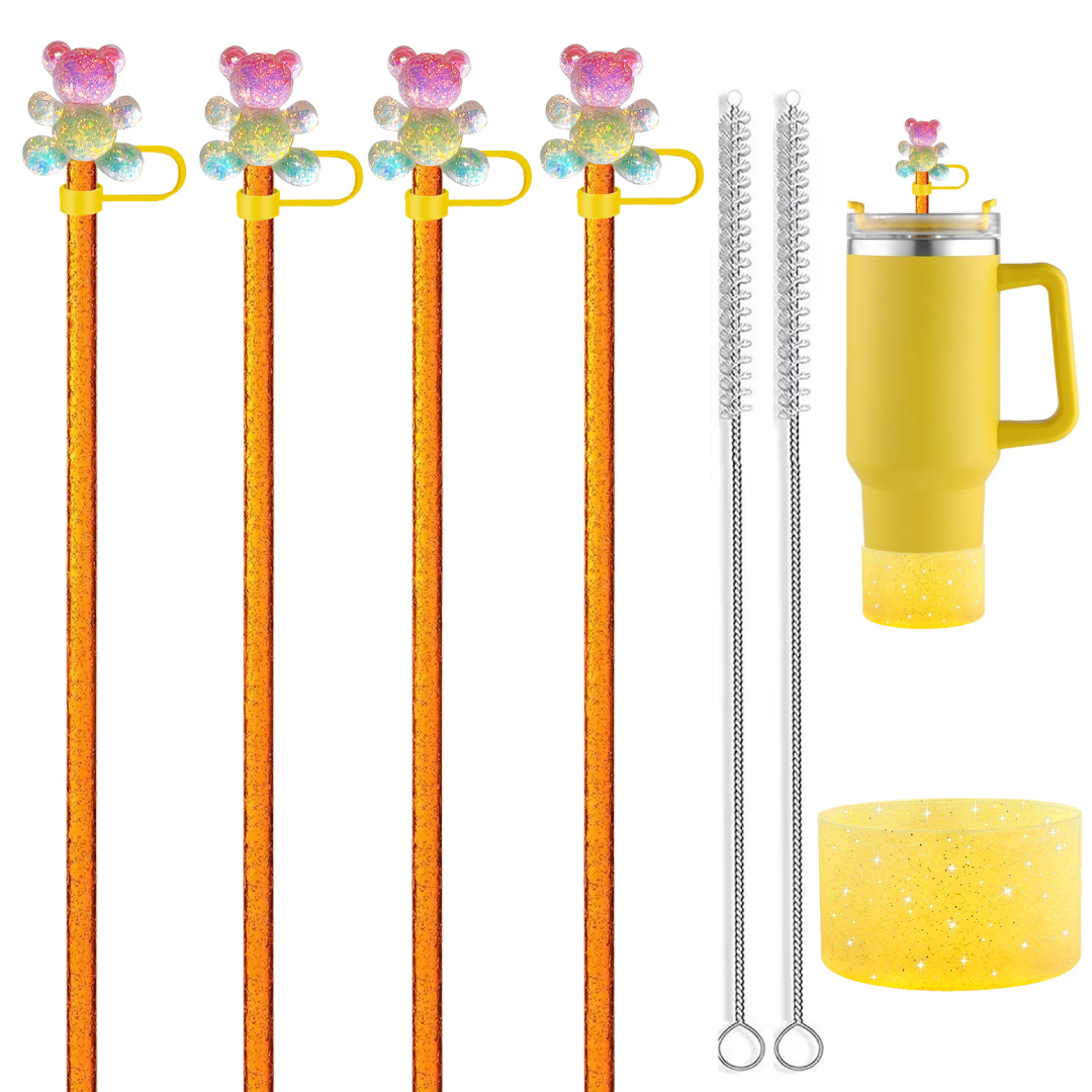 Glitter tumbler straw