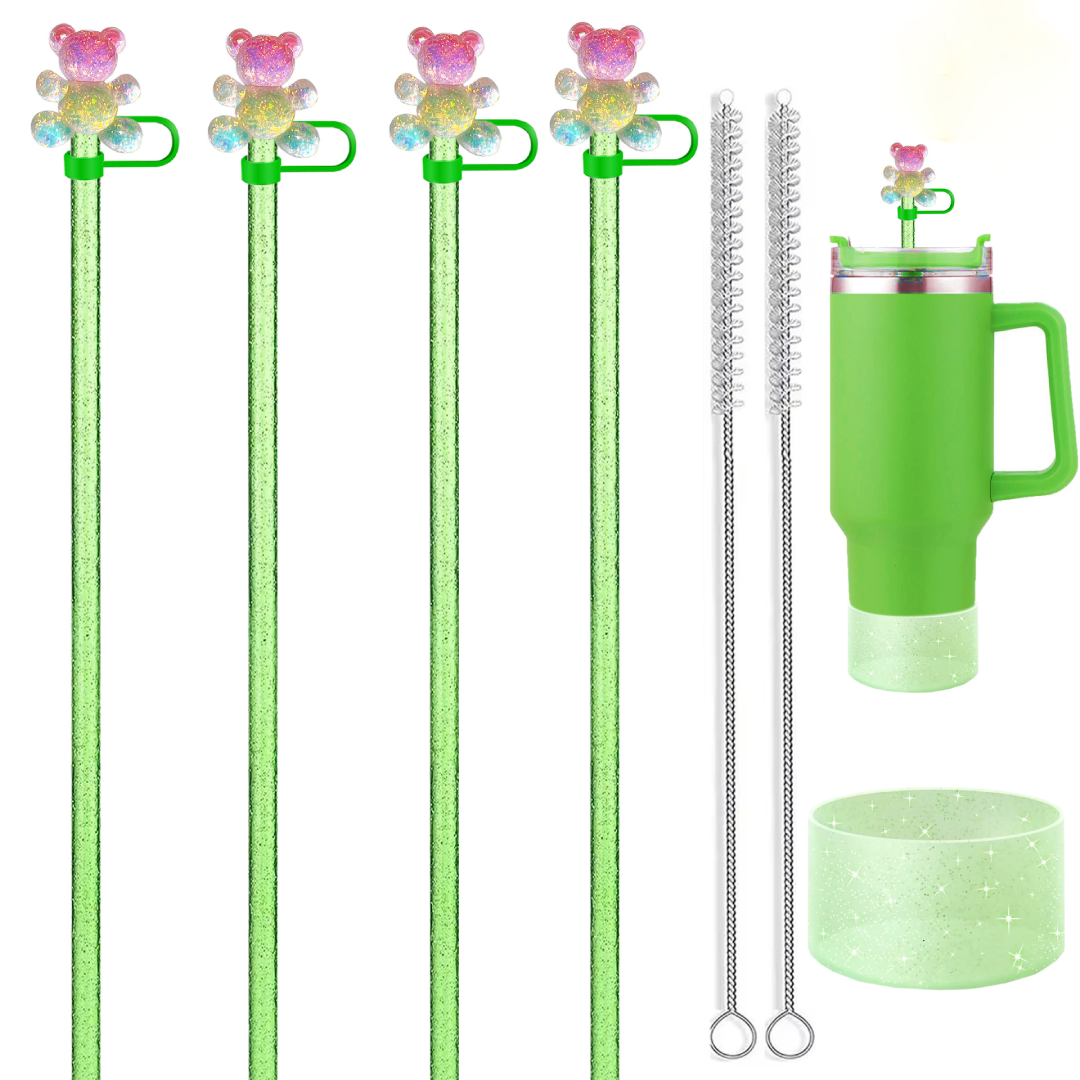 Glitter tumbler straw