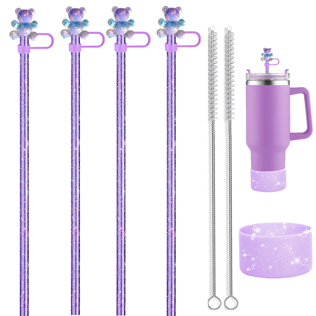 Glitter tumbler straw