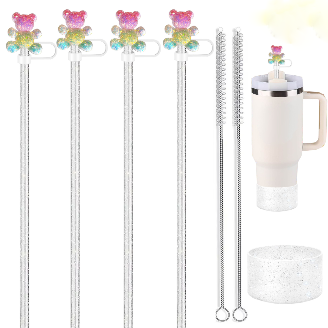 Glitter tumbler straw