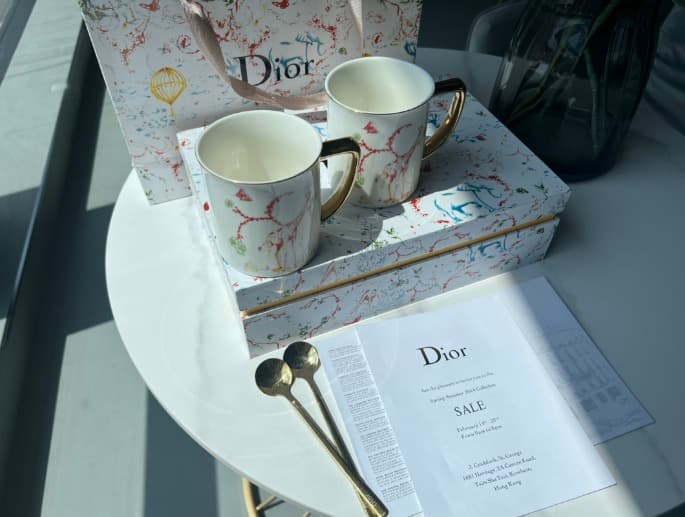 Dior mug+spoon