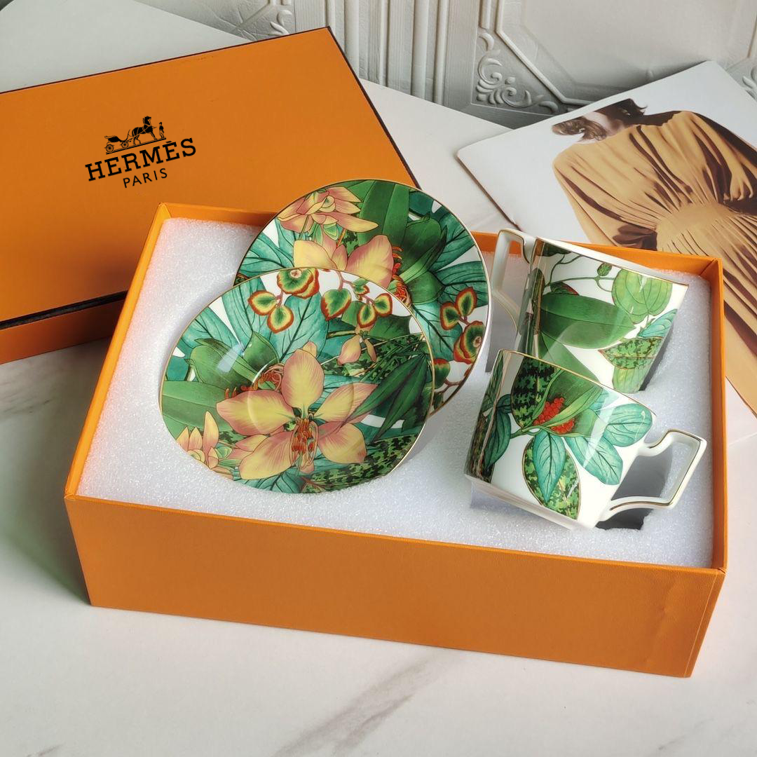 Hermès luxury floral porcelain