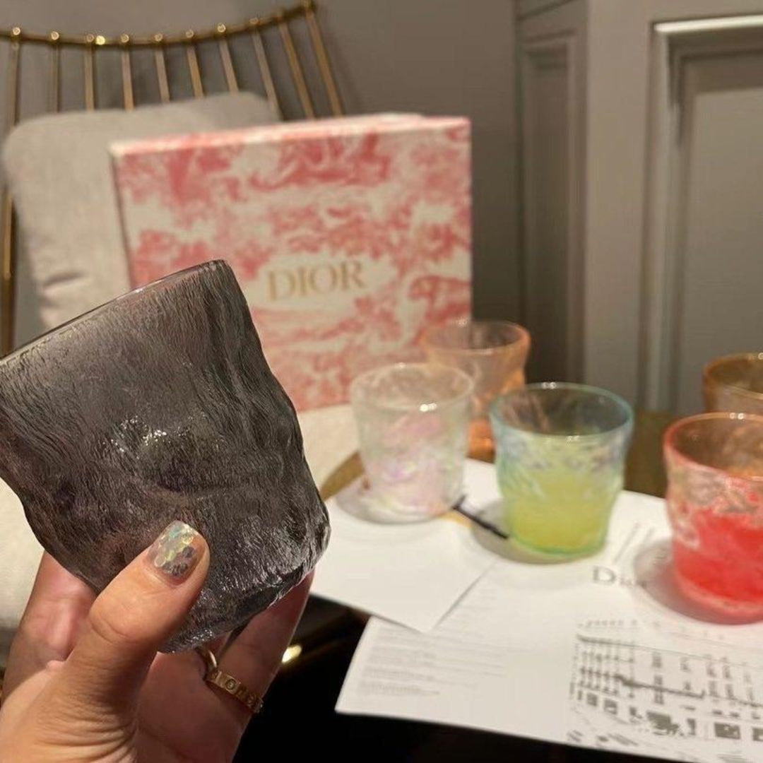 Dior multicolor glass cups