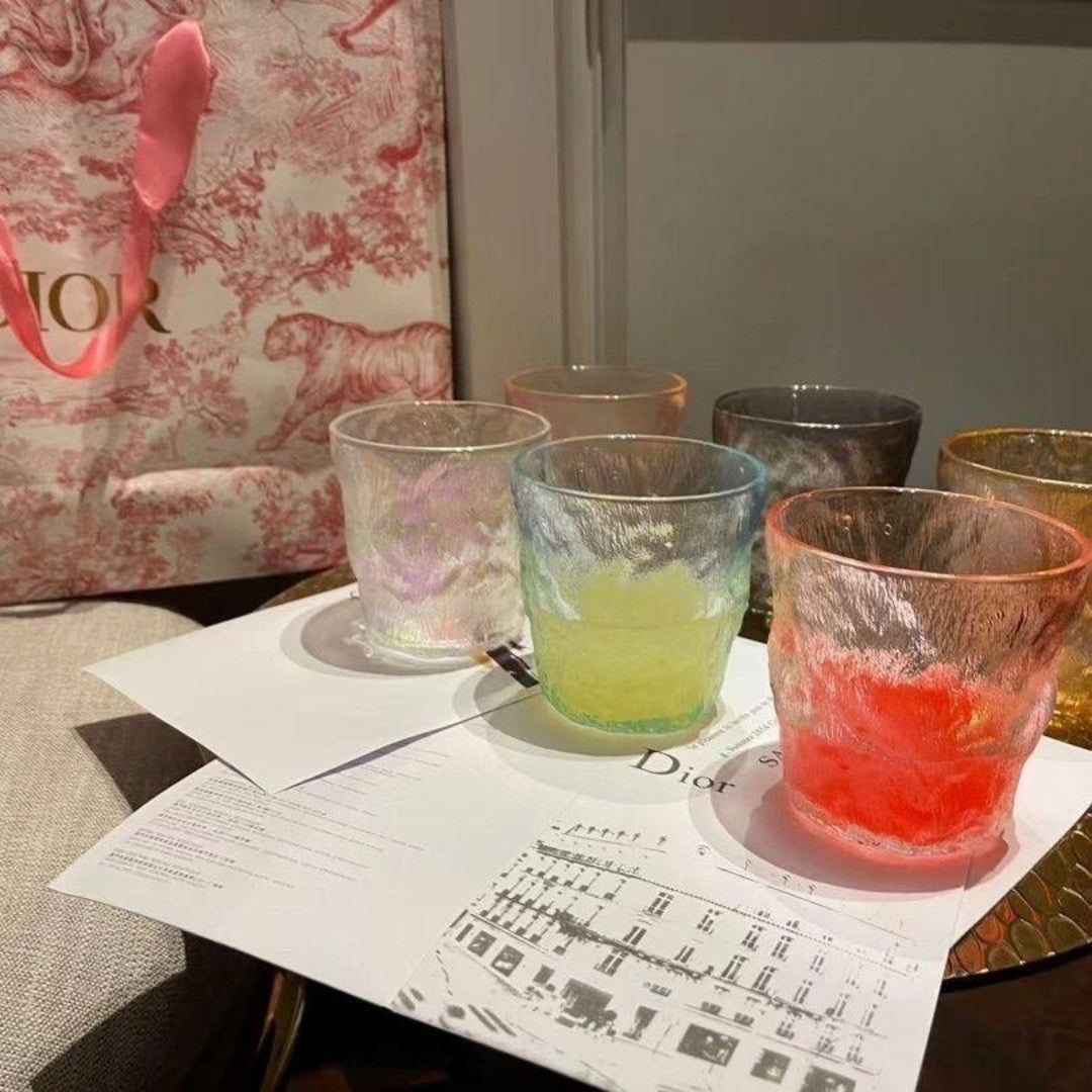Dior multicolor glass cups