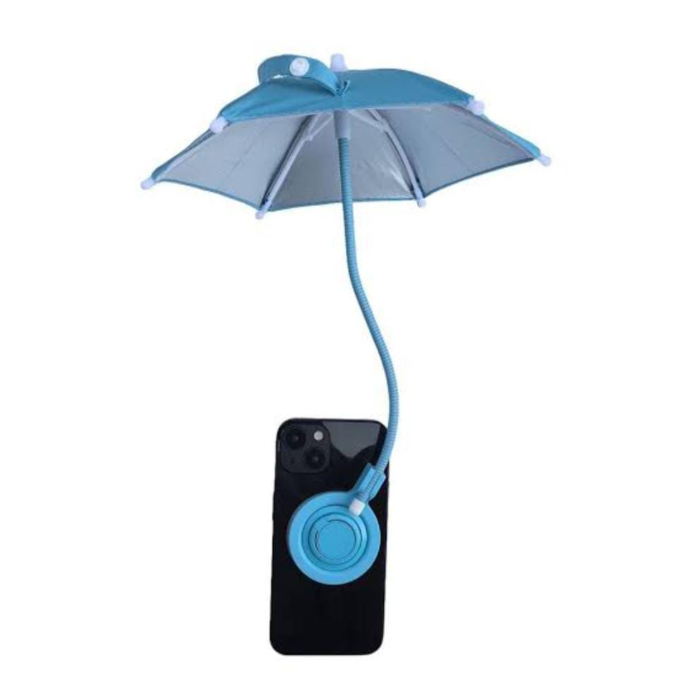 A mini umbrella phone accessory