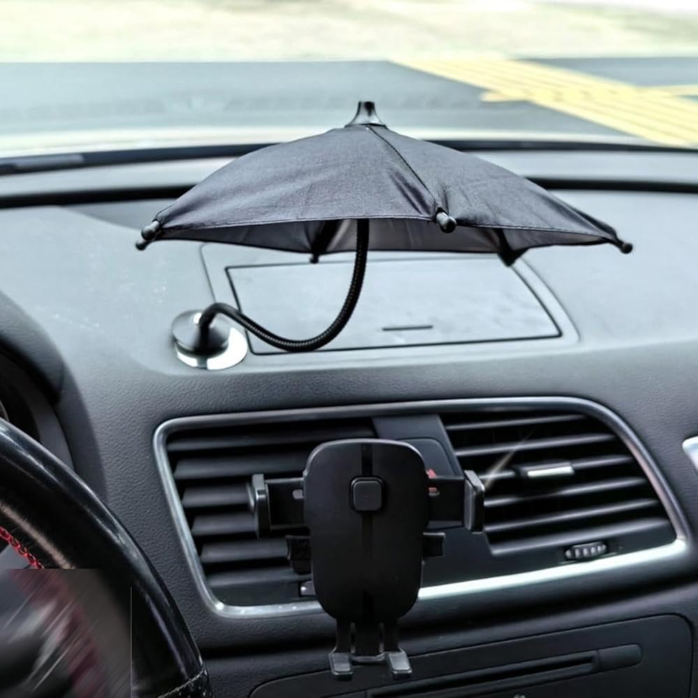 Mini magnetic umbrella phone