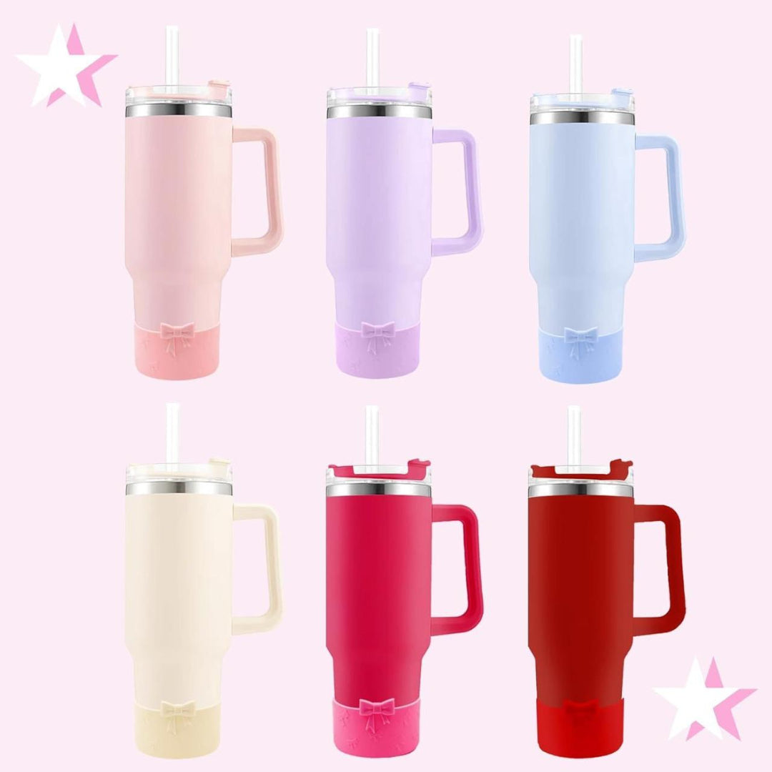 Silicone Tumbler Boot with Bow