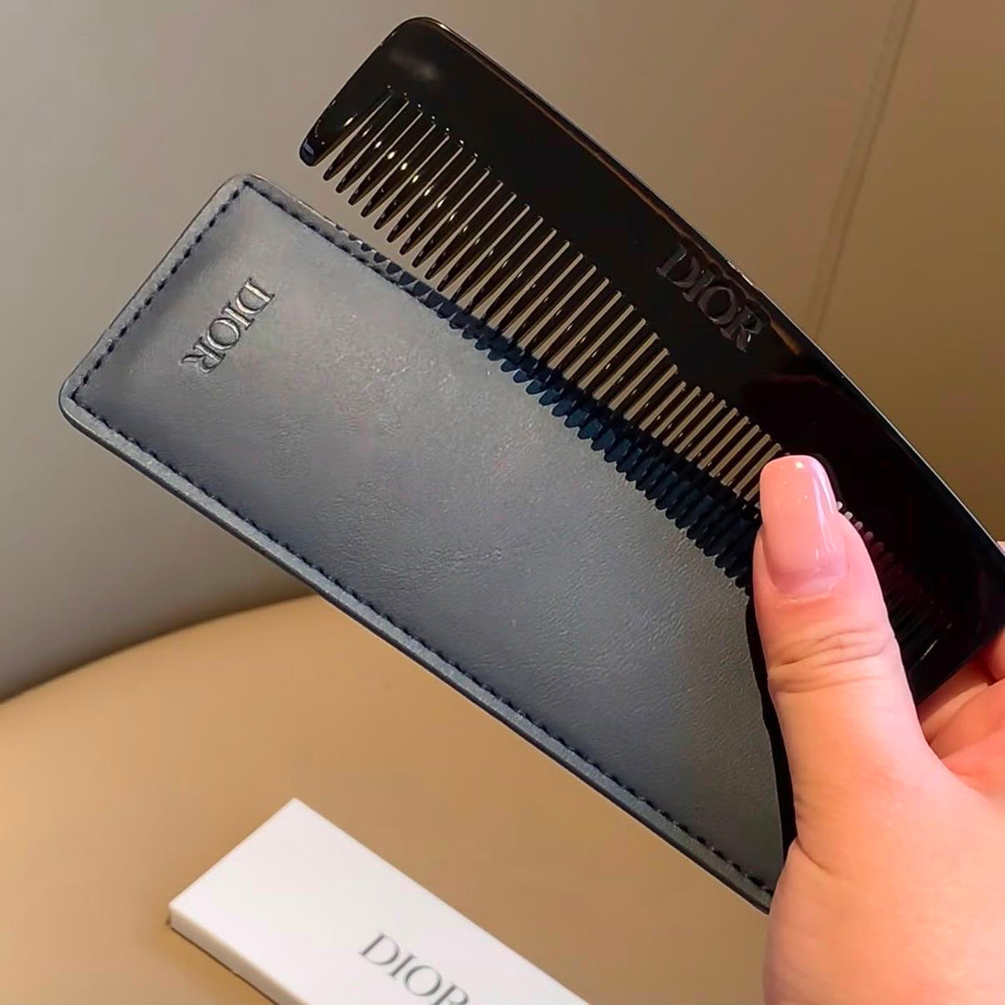 Dior Hair Comb with a Leather Case DIOR