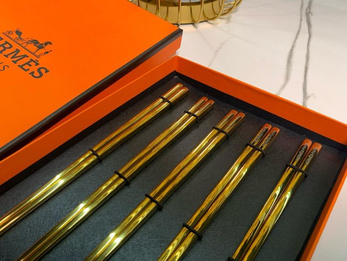 Hermès Elegant Set of Reusable Chopsticks