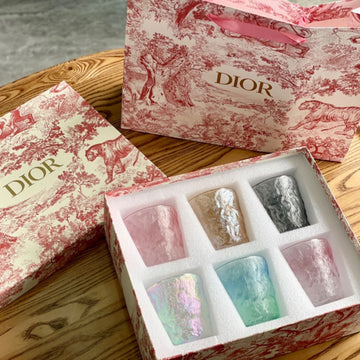 Dior multicolor glass cups