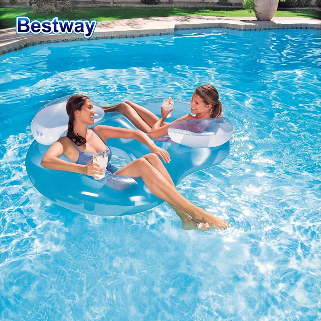 Bestway 43009 Double Pillow Octagonal Floating Ring