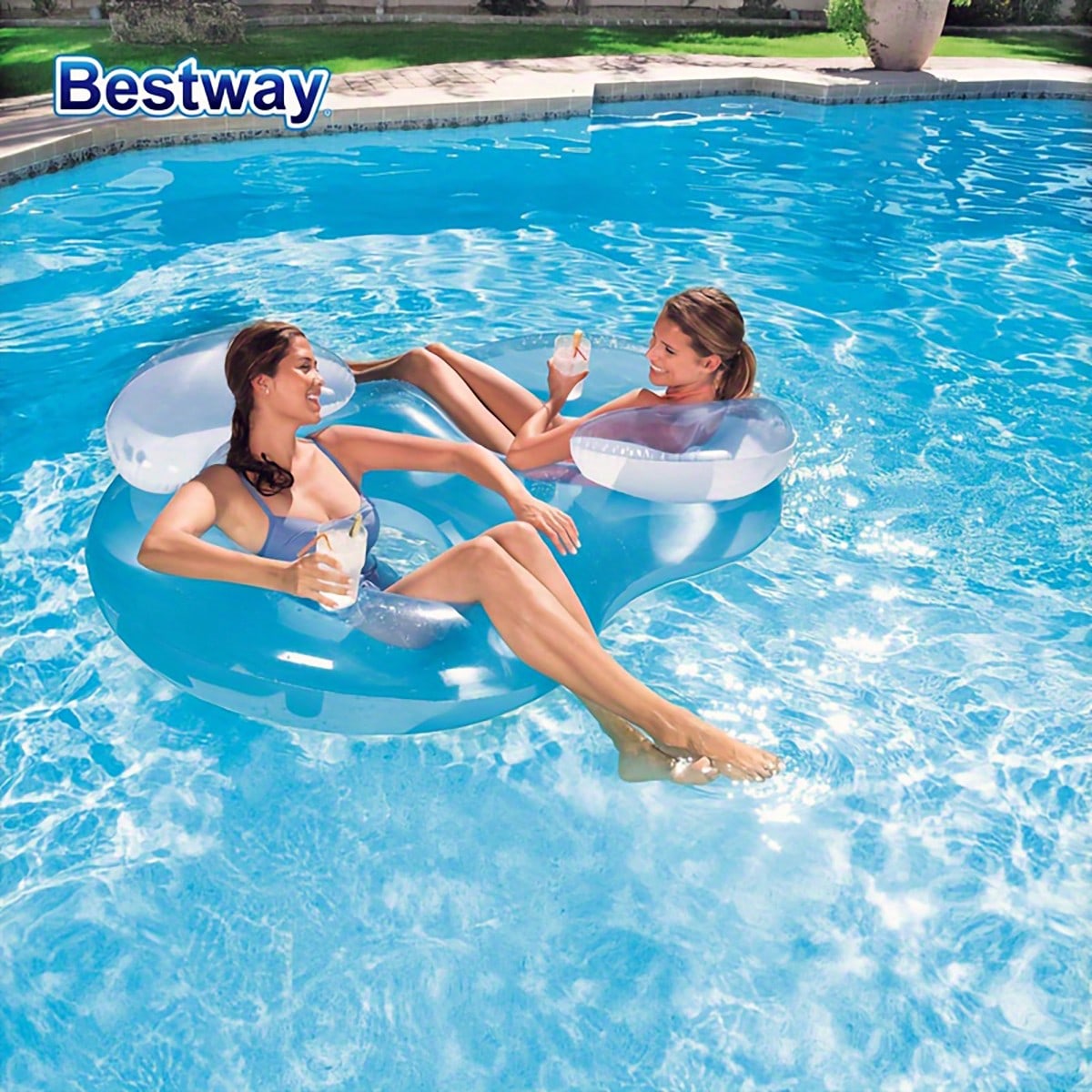 Bestway 43009 Double Pillow Octagonal Floating Ring