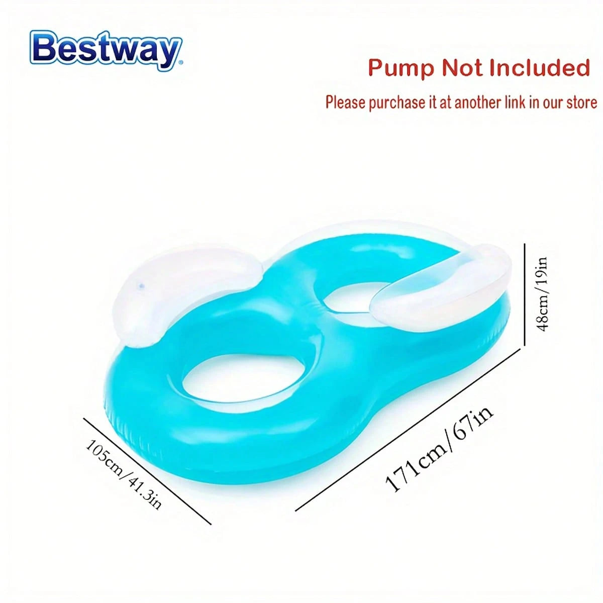 Bestway 43009 Double Pillow Octagonal Floating Ring