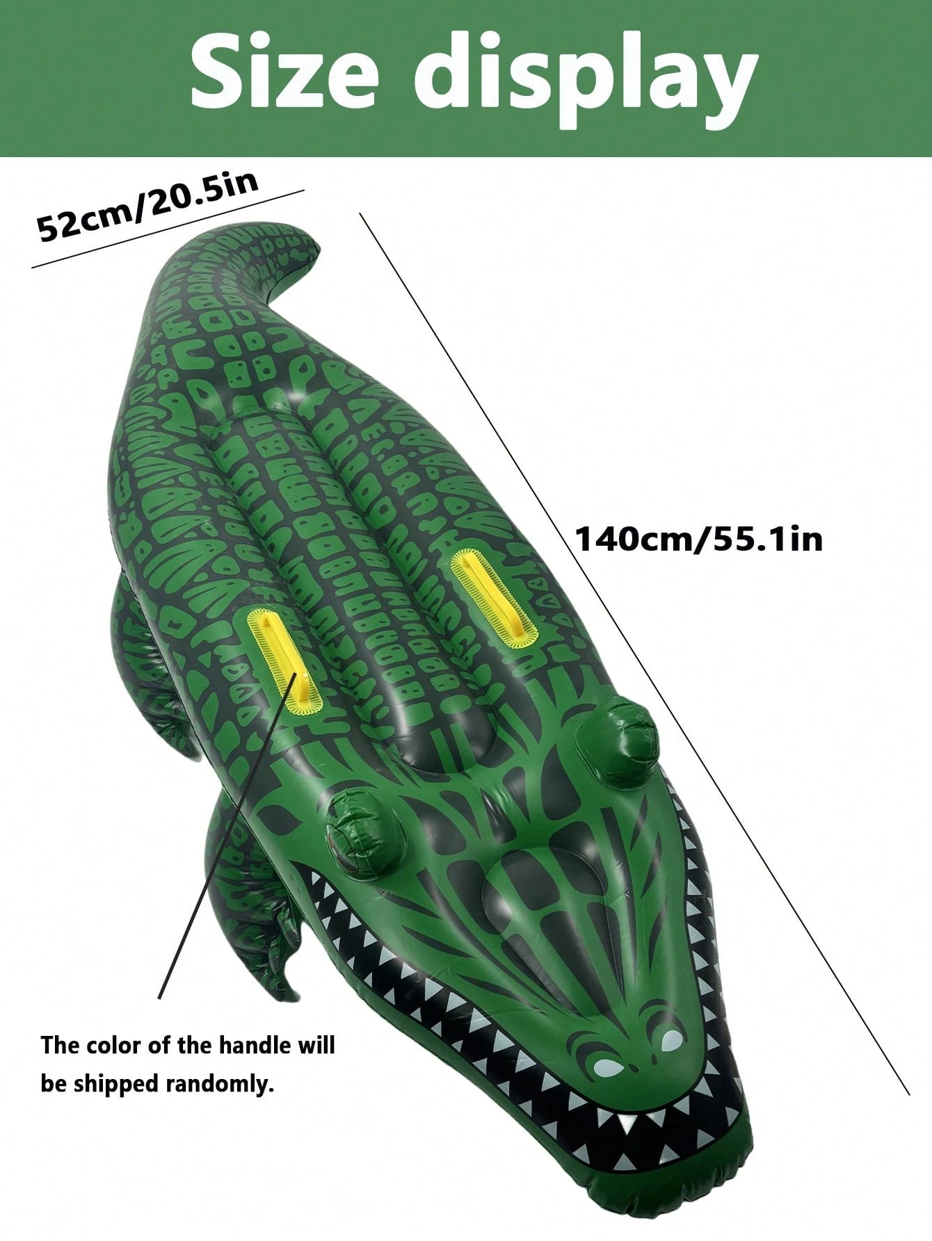 Inflatable Green Crocodile Shaped Water Float
