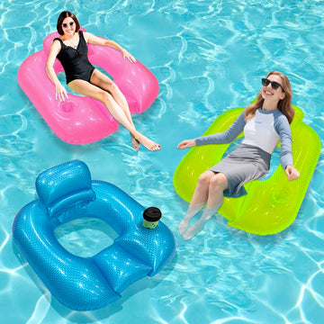 1pc Inflatable Pearl Square Lounge Chair Float