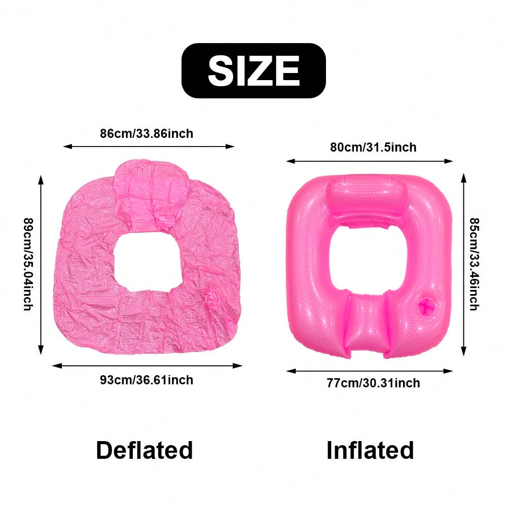 1pc Inflatable Pearl Square Lounge Chair Float