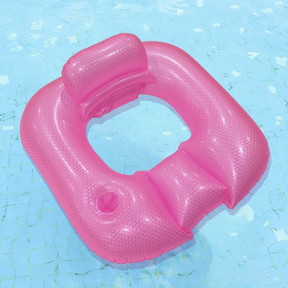 1pc Inflatable Pearl Square Lounge Chair Float