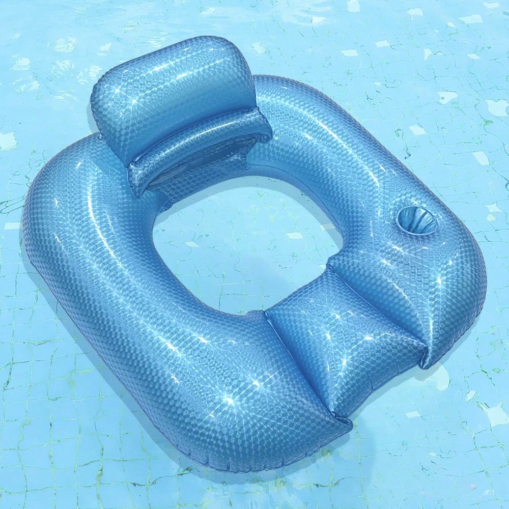 1pc Inflatable Pearl Square Lounge Chair Float