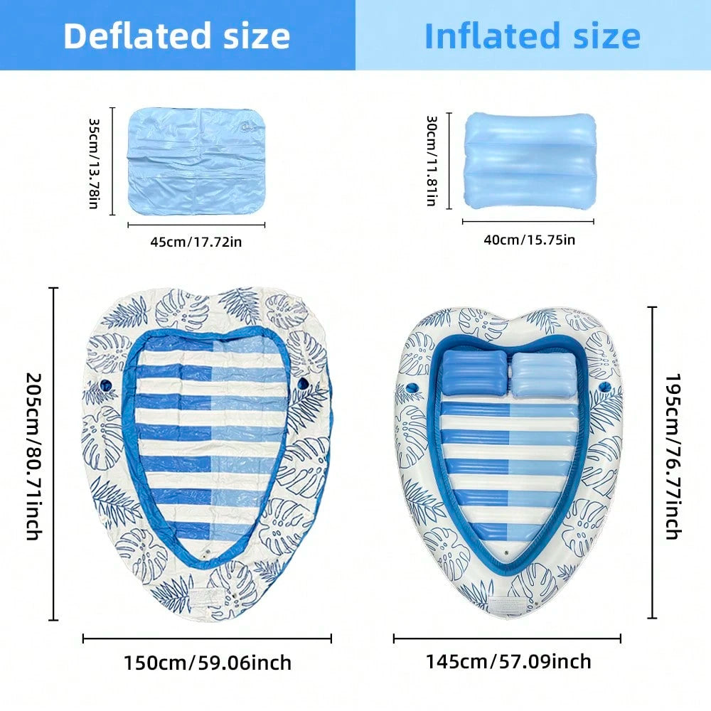 1pc Inflatable Heart-Shaped Pool Float