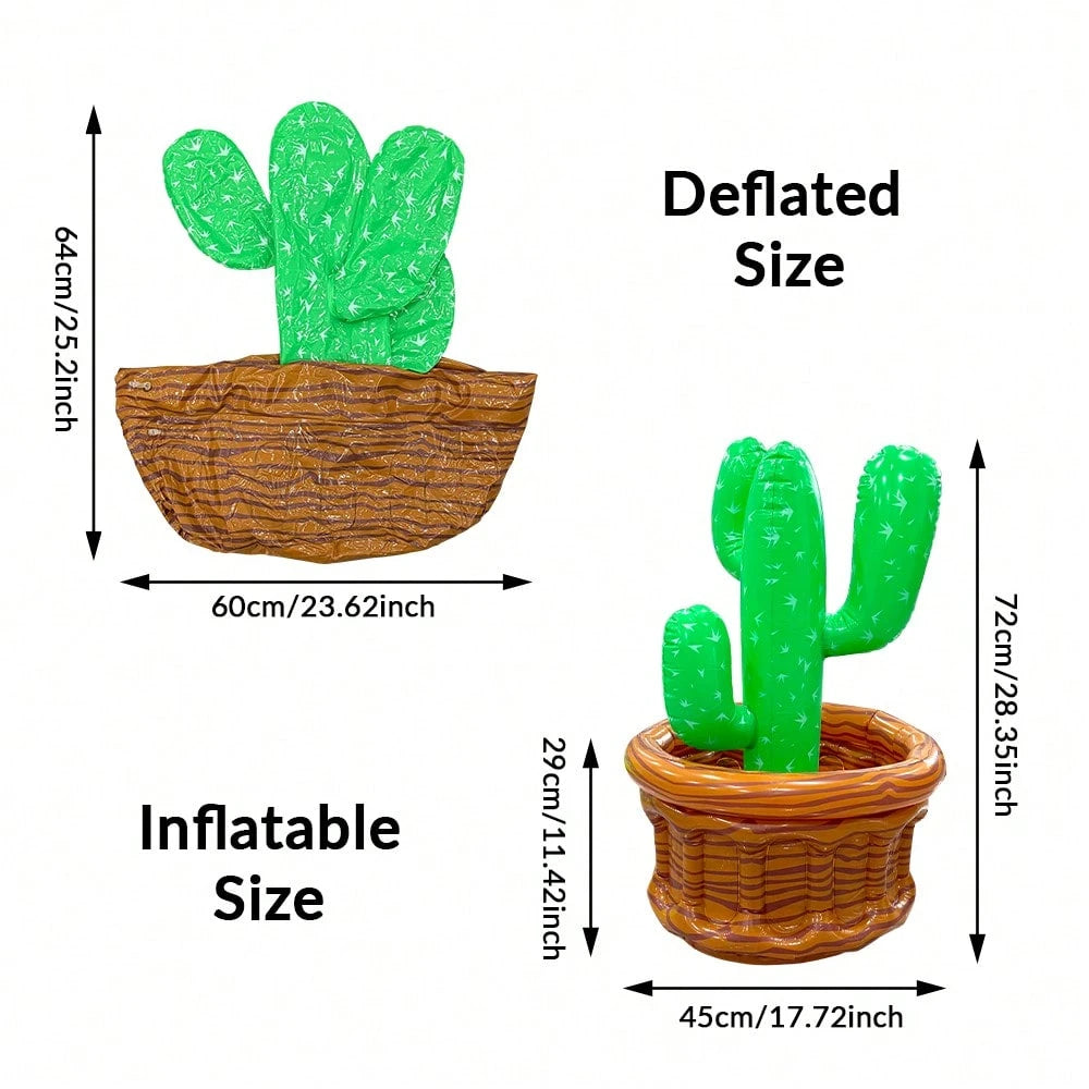 1pc Inflatable Coconut Tree & Cactus Beverage Cooler