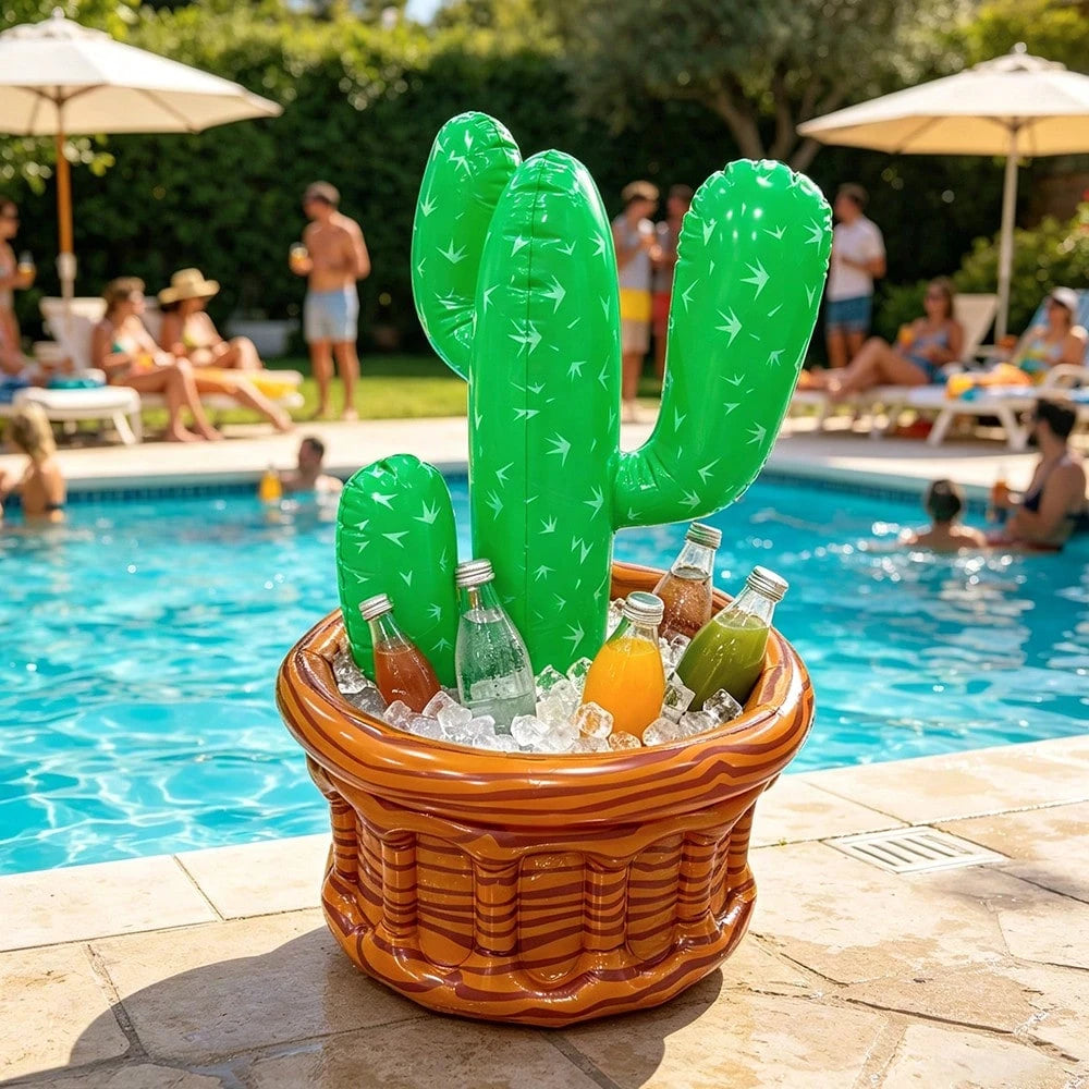 1pc Inflatable Coconut Tree & Cactus Beverage Cooler