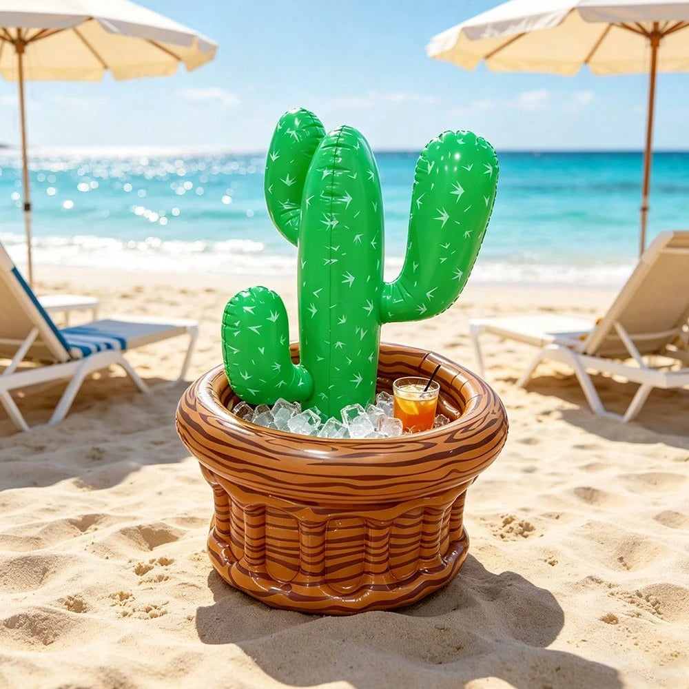 1pc Inflatable Coconut Tree & Cactus Beverage Cooler